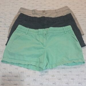 3 Size 10 Shorts In Good Condition By J. Crew And Loft. Perfect For Spring/Summe